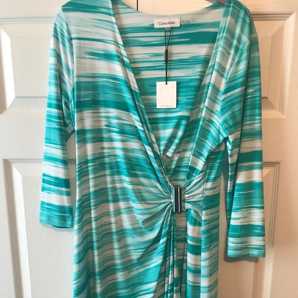 Calvin Klein Teal Dress - Picture 1 of 3